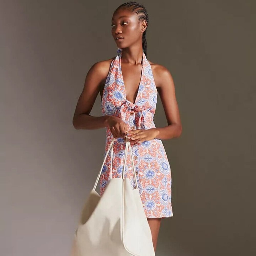 Anthropologie Maeve Halter Slim Mini Dress